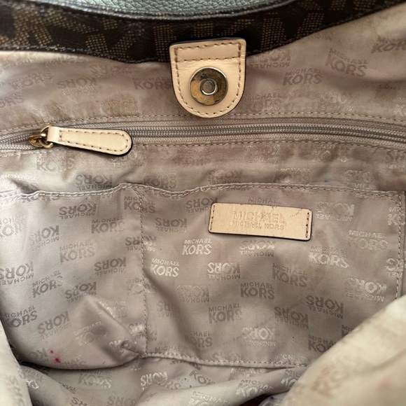 Michael Kors Brown Shoulder Bag with Signature Monogram - Picture 15 of 16